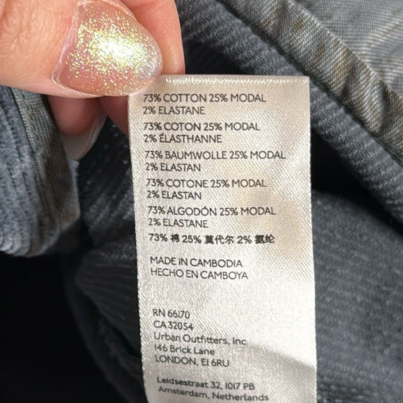 Pilcro Gray Washed Corduroy Blazer Size Large - Picture 6 of 7